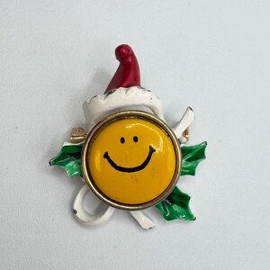 Festive Smiley Face Holiday Ornament